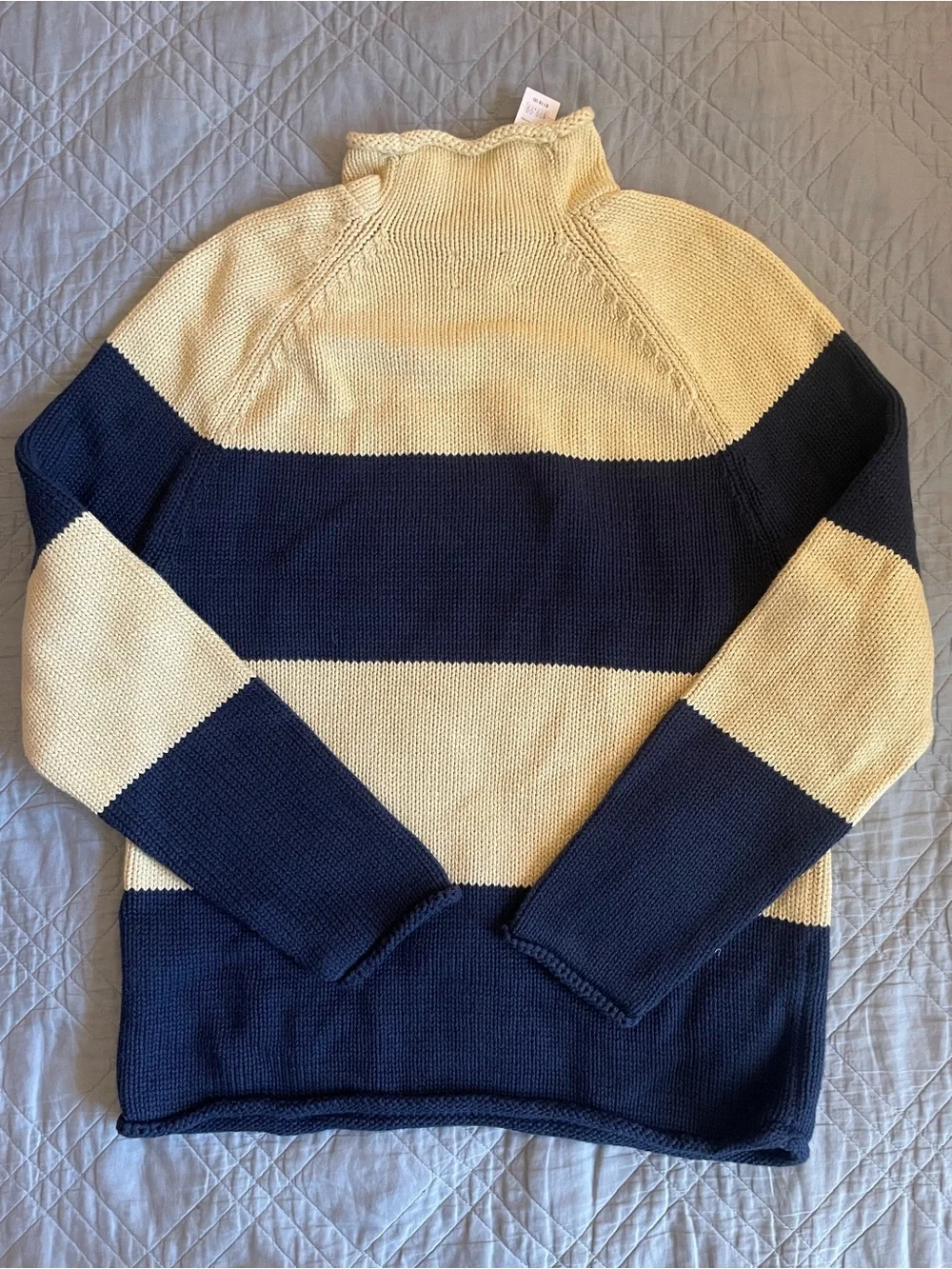 J. CREW 1988 Rollneck™ sweater in cotton in Rugby Stripe Size XS $118 CQ895